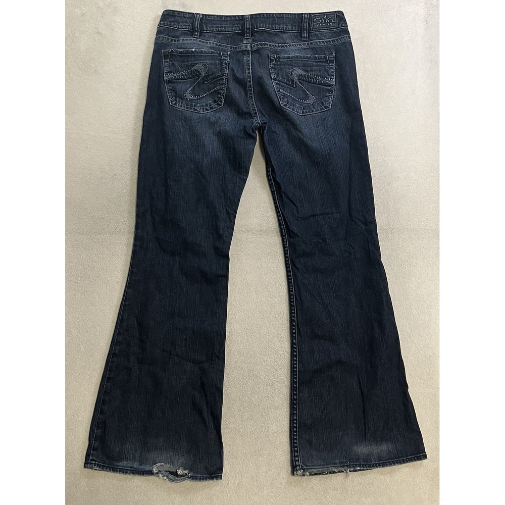 Silver Toni Flare Relaxed Jeans Women's Size 34x33 Fits 35x32 Blue Denim